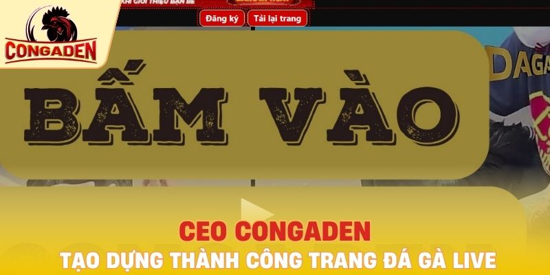 CEO Congaden tạo dựng thành công trang đá gà live
